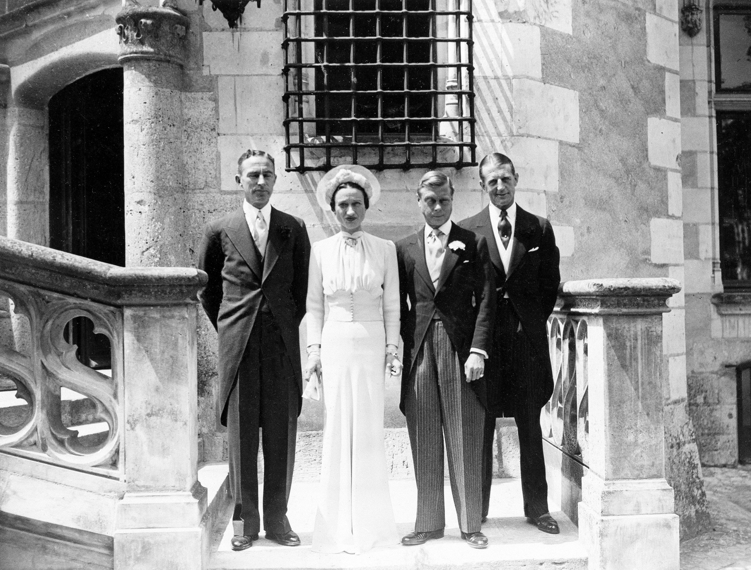  Wallis Simpson pictured alongside the Duke of Windsor on her wedding day