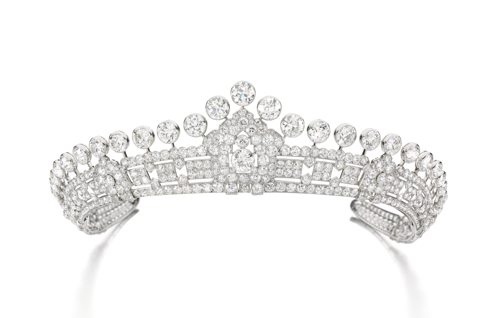 Art Deco diamond tiara by Cartier, circa 1930s, from the Estate Of Mary, Duchess Of Roxburghe. Sold by Sotheby's for $2.4 million in 2015