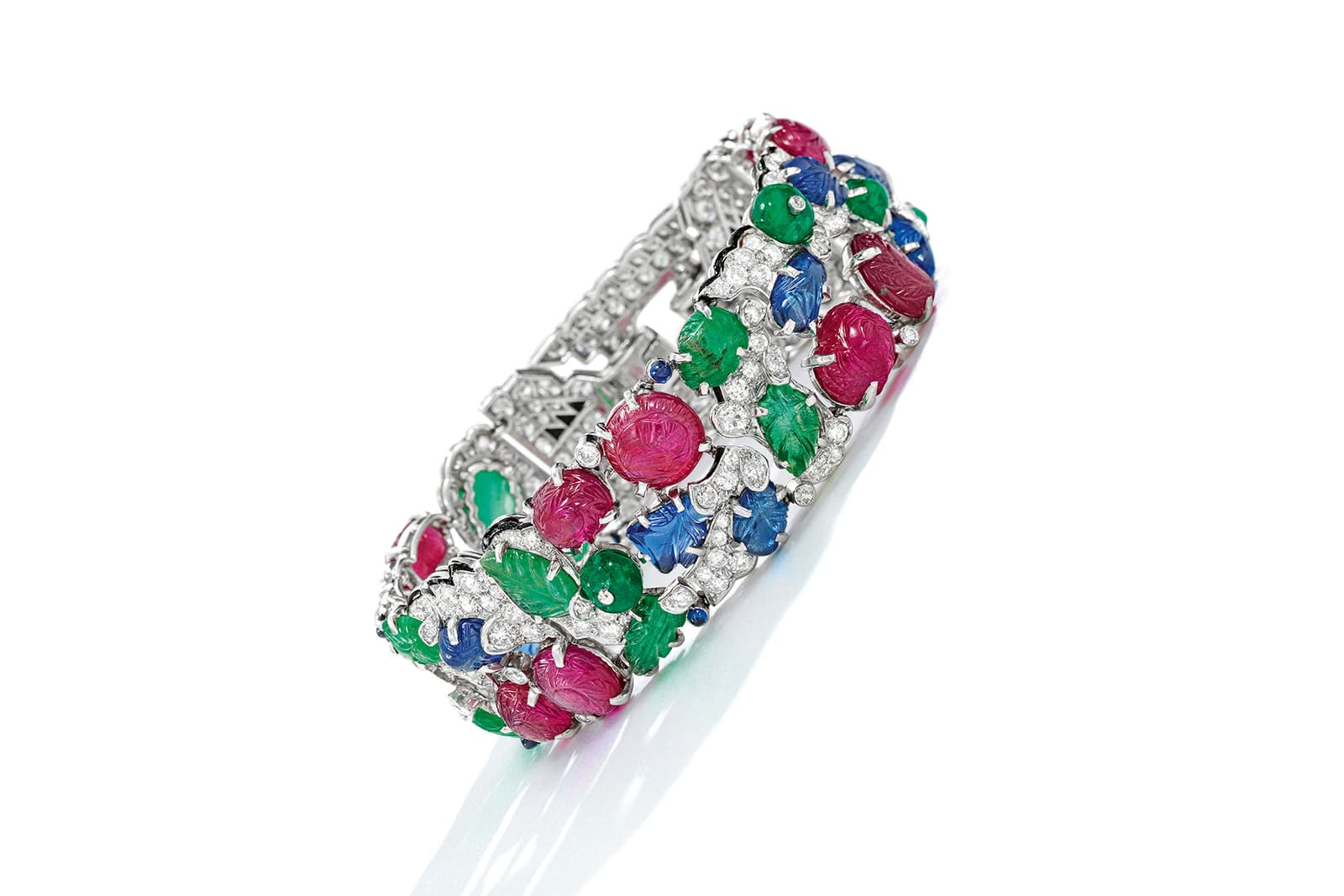 In 2020 this Cartier Tutti Frutti bracelet, circa 1930, sold for $1.3 million at a Sotheby's online auction dedicated to jewellery - the highest price paid for any jewel in an online sale at Sotheby's   