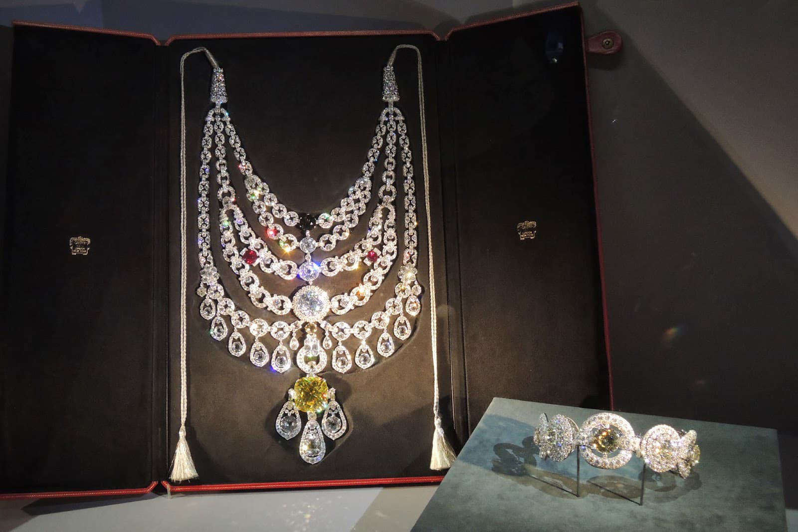 The restored rendition of the Maharaja of Patiala's necklace, originally made by Cartier in 1928