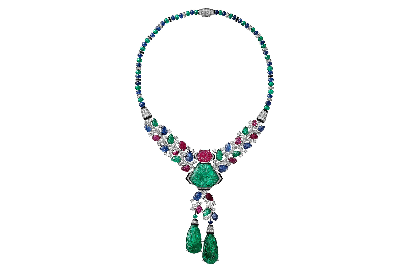  The Amravati Tutti Frutti necklace, created by Cartier in 2018 as part of the Coloratura high jewellery collection