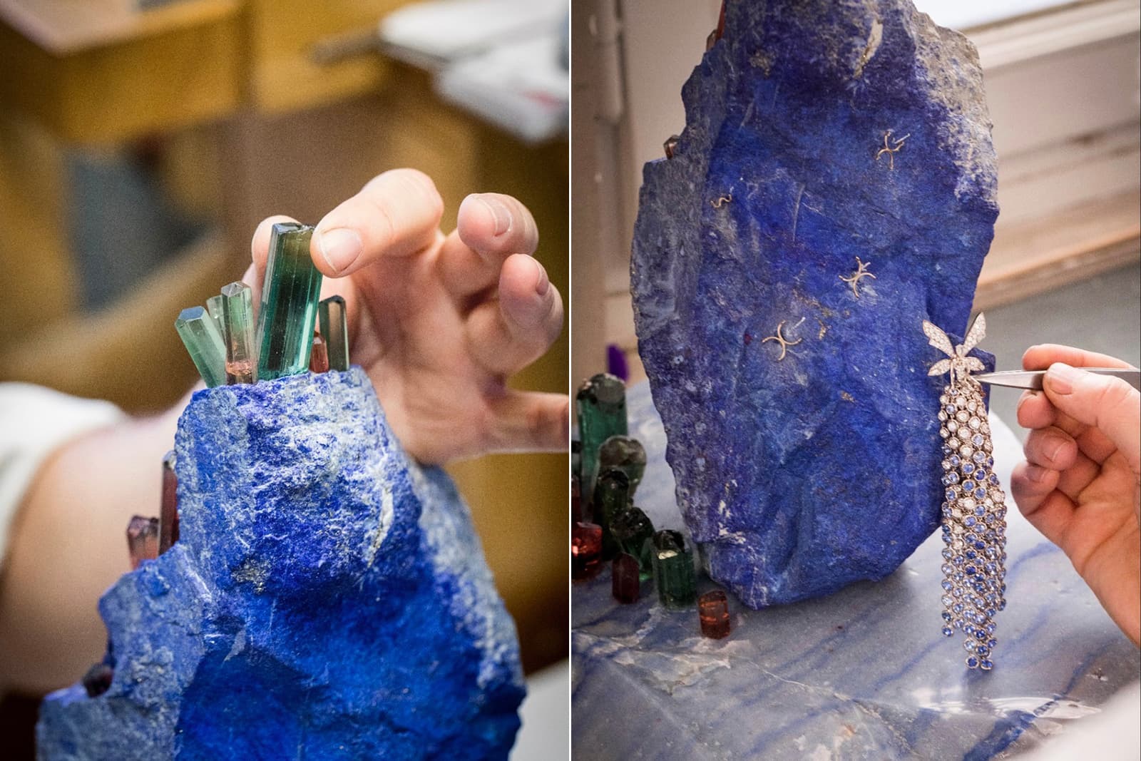 Rocher aux Merveilles epitomises the Pierres précieuses exhibition, which combines mineralogical elements and jewellery craftsmanship