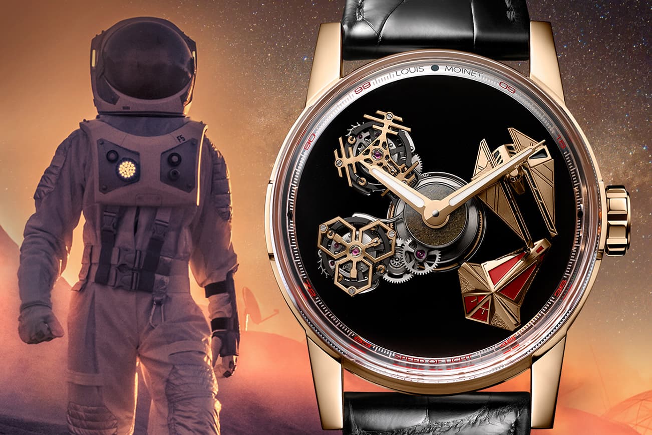 Louis Moinet's Space Revolution Flying Satellite Double Tourbillon has been described by the brand as “Cosmic Art”