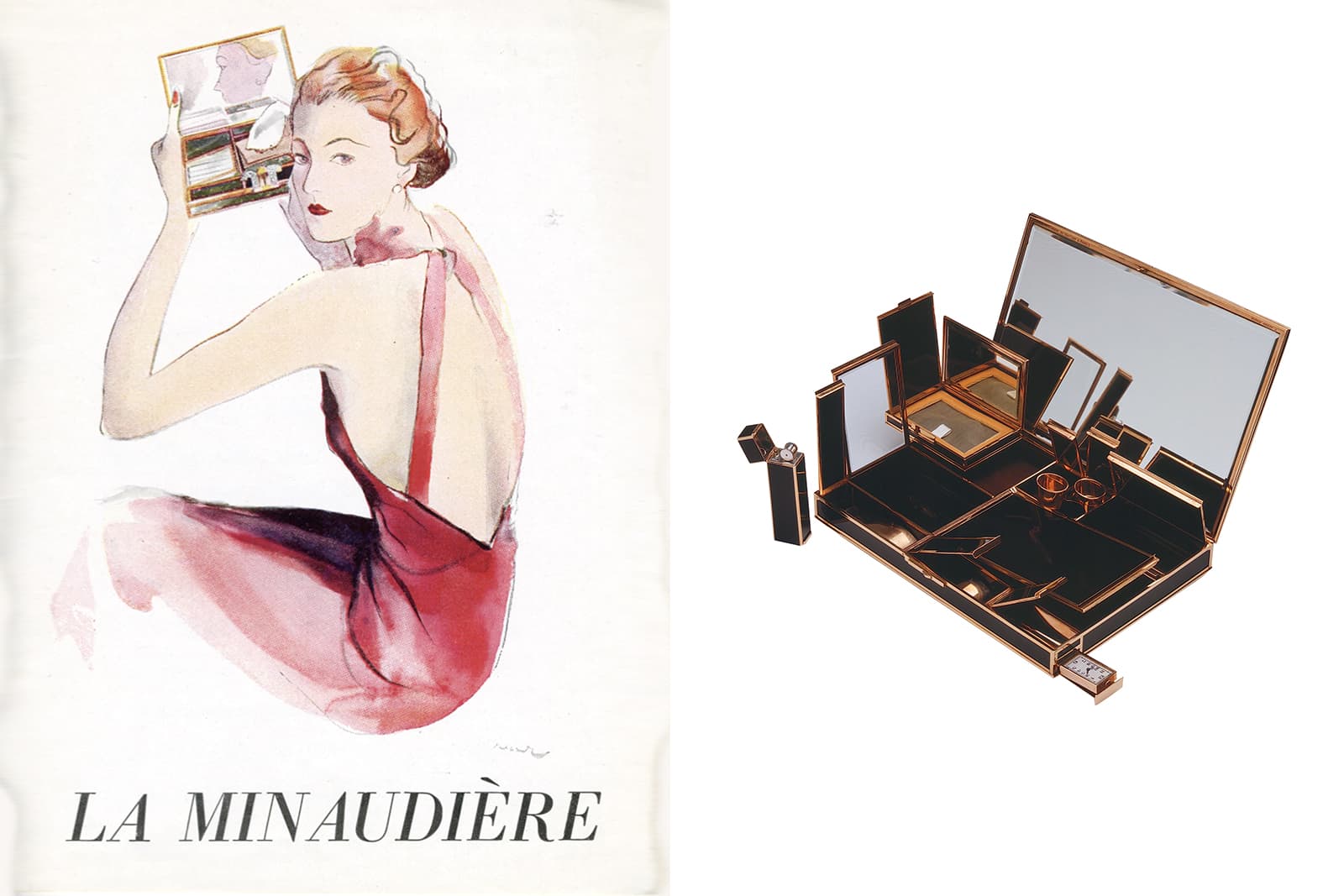  The ingenious design of the Minaudier opened up to reveal spaces in which a woman could hold all of her necessities