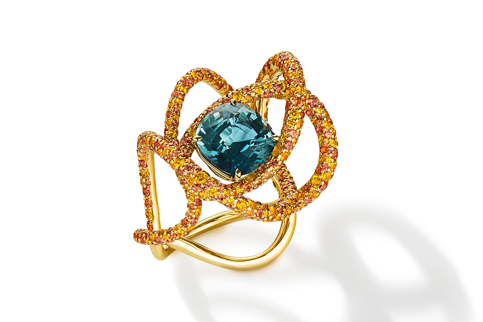 Neha Dani Kephi blue sapphire ring in 18 carat gold