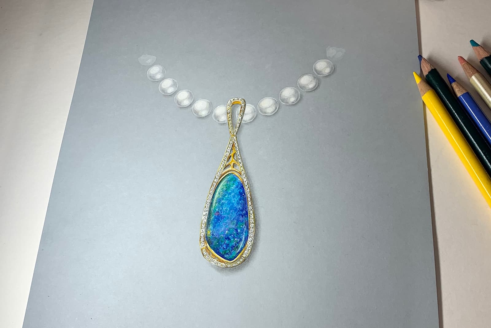  A sketch of the Blue Symphony pendant