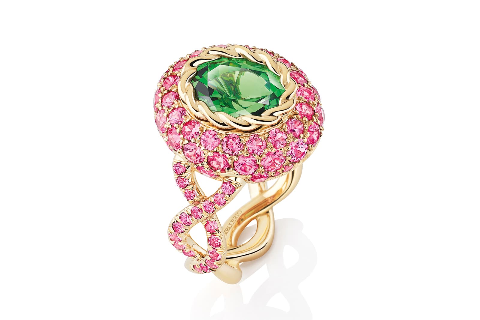  Green Fields showcases a vivid 3.35 carat oval tsavorite