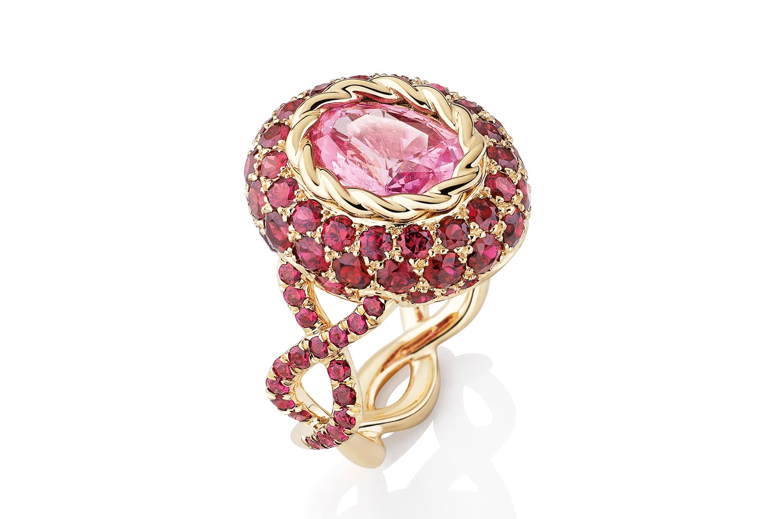  A 2.22 carat Padparadscha sapphire is the star of Pink Cadillac 