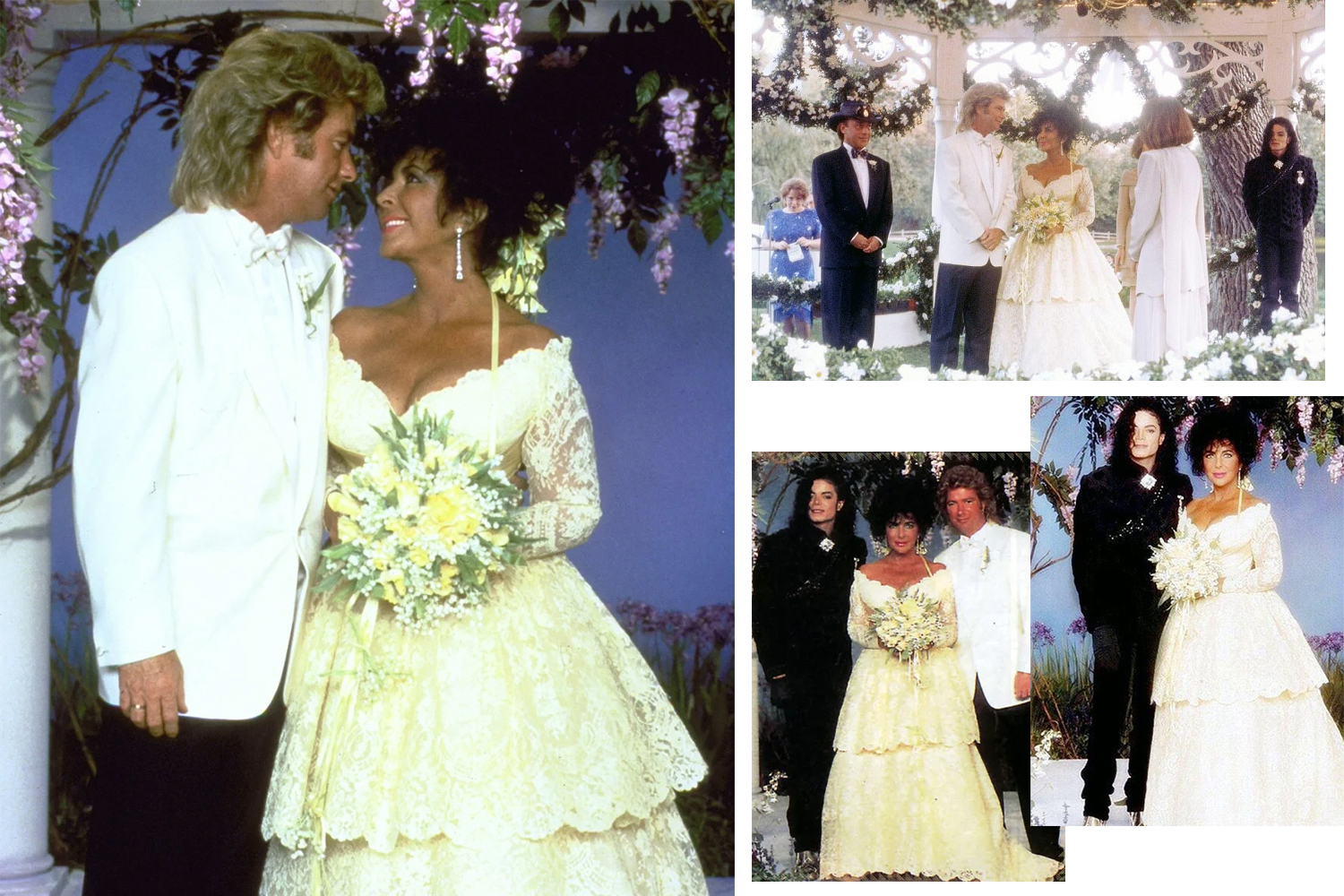  Elizabeth Taylor and Larry Fortensky married in 1991 at Michael Jackson's estate 