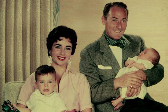 Elizabeth Taylor and Michael Wilding had two children together but divorced in 1957