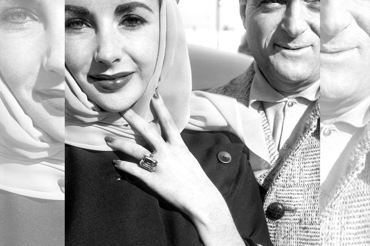 The iconic 29 carat emerald-cut diamond engagement ring given to Elizabeth Taylor by Mike Todd