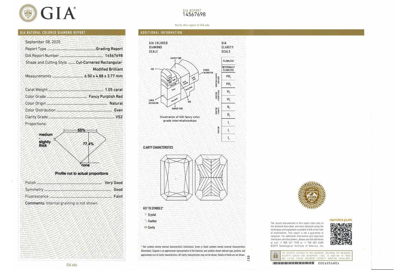  A GIA certificate accompanied this rarer-than-rare diamond