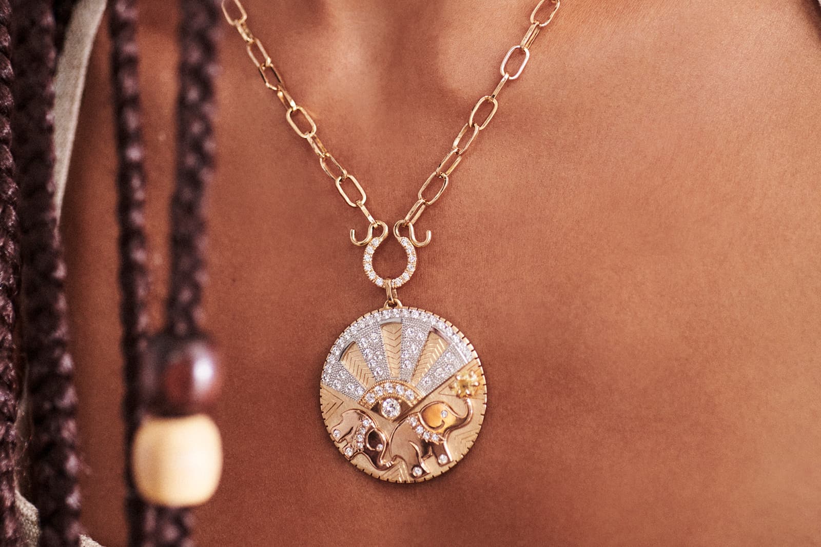  Julez Bryant's pendant was inspired by Botswana's native elephant herds
