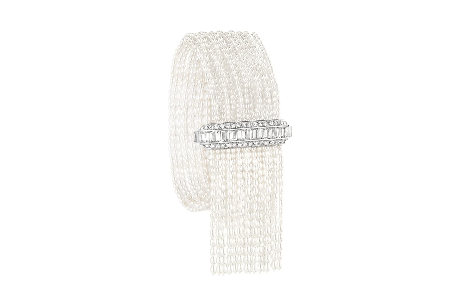  Boucheron Perles Australes bracelet with natural pearls, from the Femmes Boréales Chapter of the Hiver Impérial High Jewellery collection