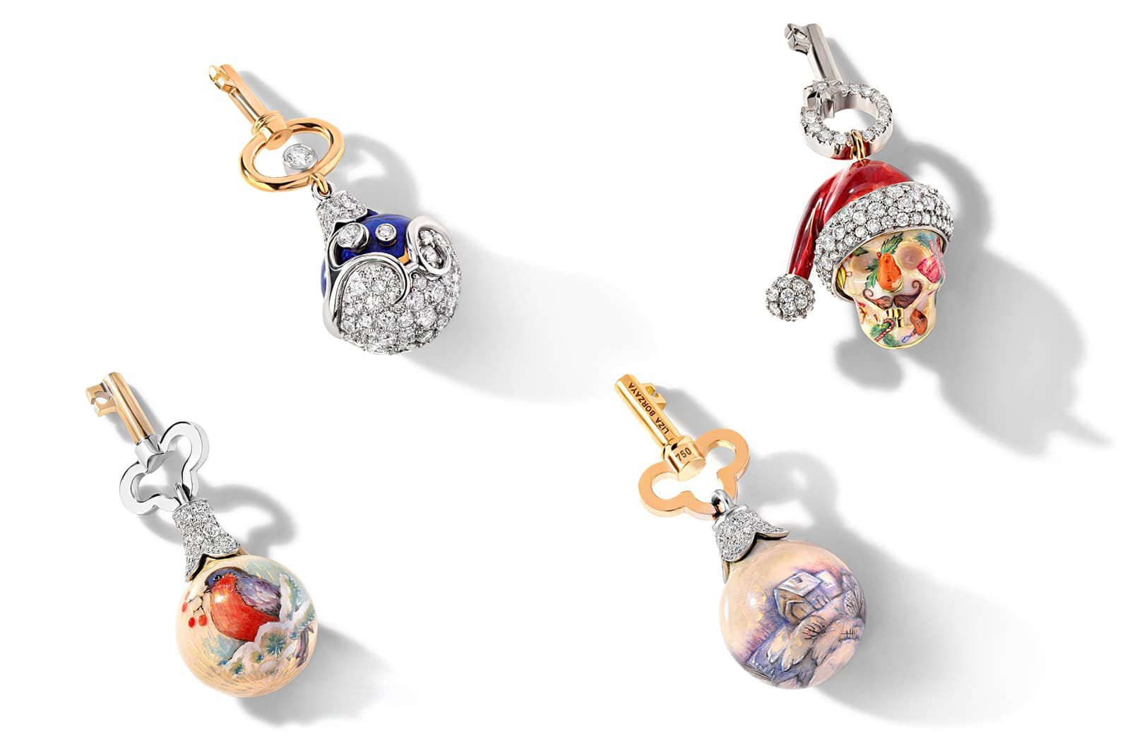 Christmas charms from Liza Borzaya's Sweets collection 