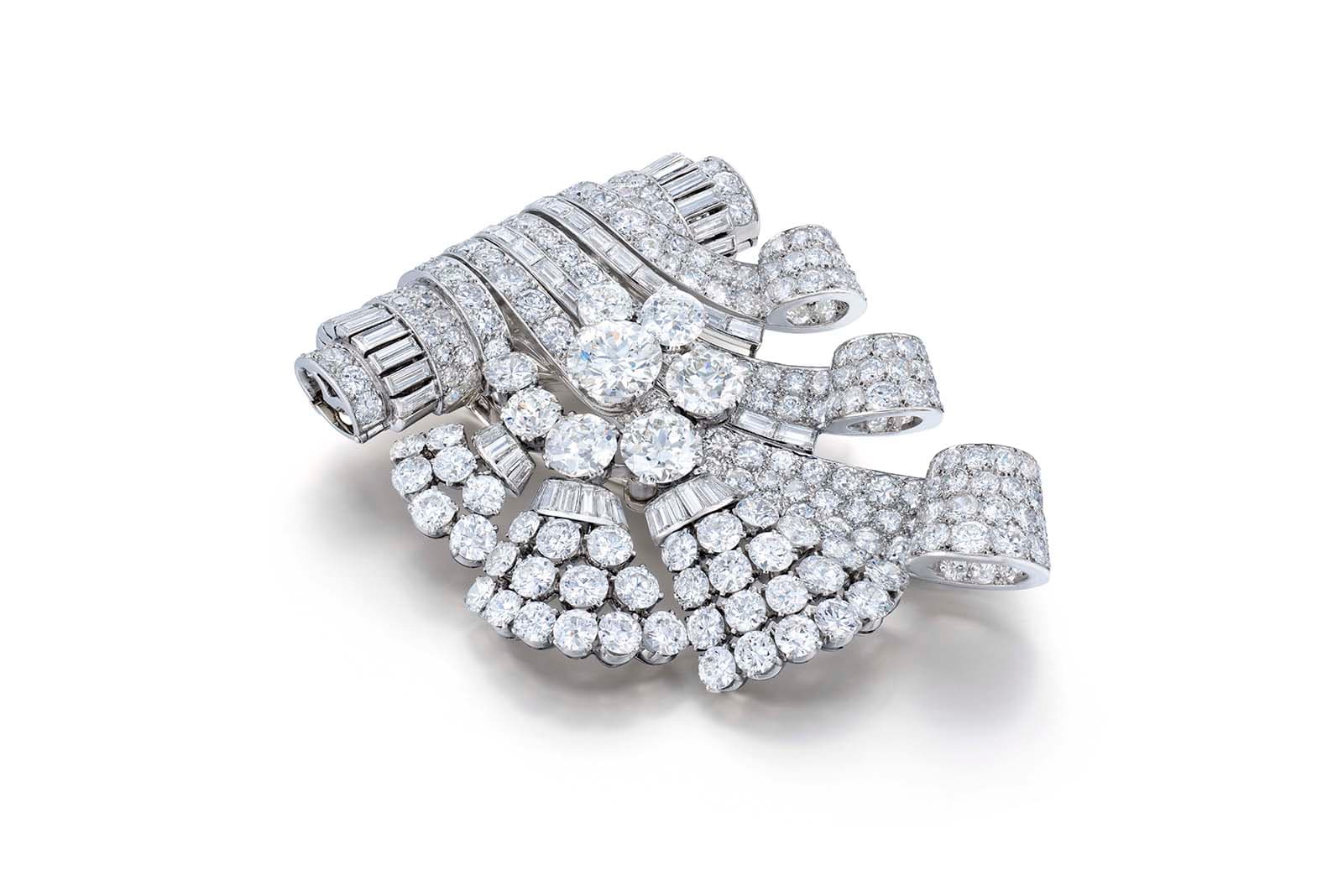 An Art Deco period diamond brooch, circa 1935, hand-selected by Ronald Abram