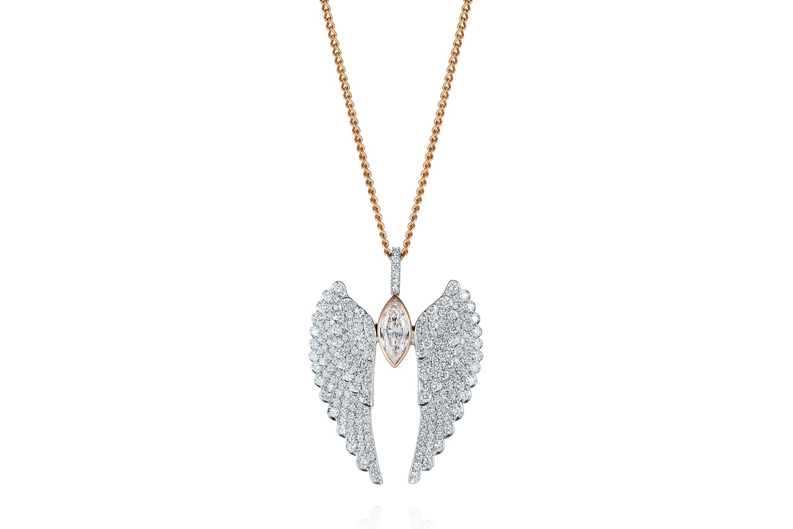 Thelma West Ariel Marquise pendant with a 1 carat marquise cut diamond