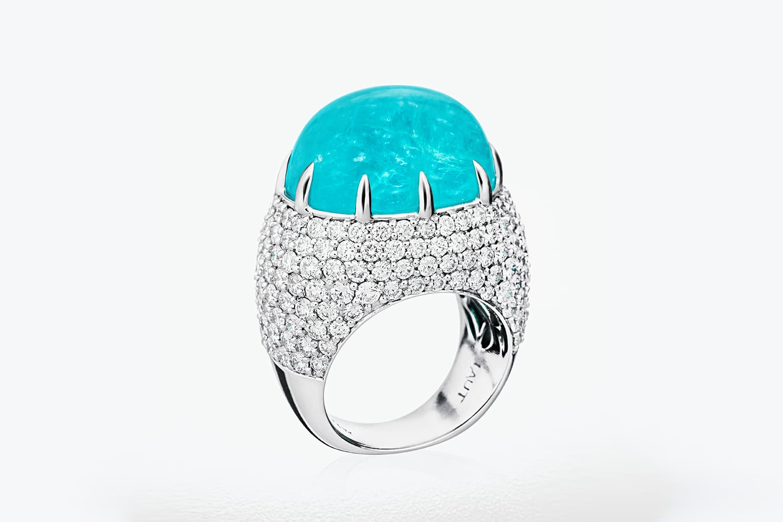  Alexander Laut Blue Planet Paraiba tourmaline and diamond ring 