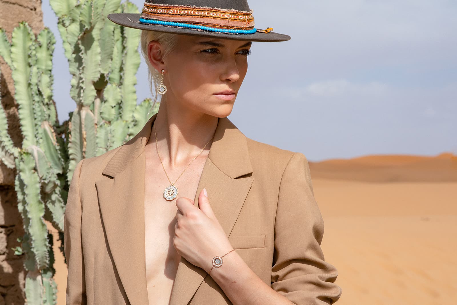  A model wears Sun collection designs by JRS by Julien Riad Sahyoun