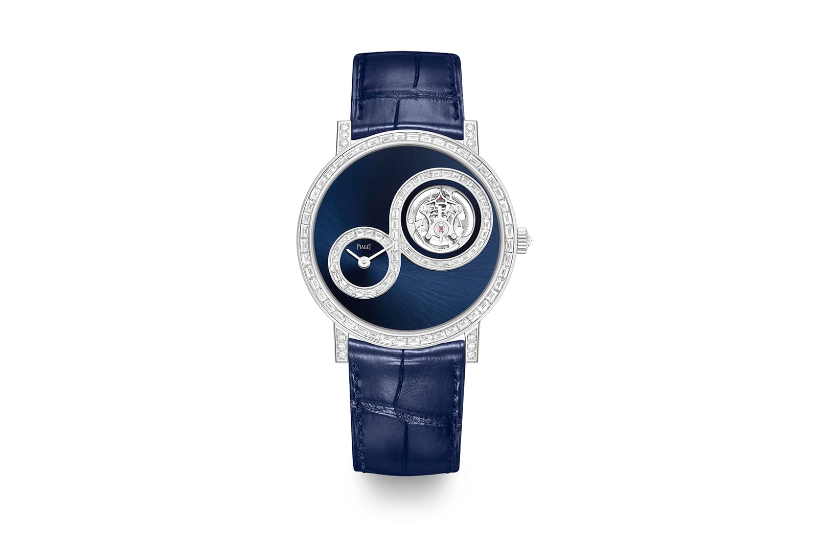 The Piaget Altiplano Tourbillon Infinite Blue, limited to 38 pieces, with 135 diamonds totalling 2.29 carats