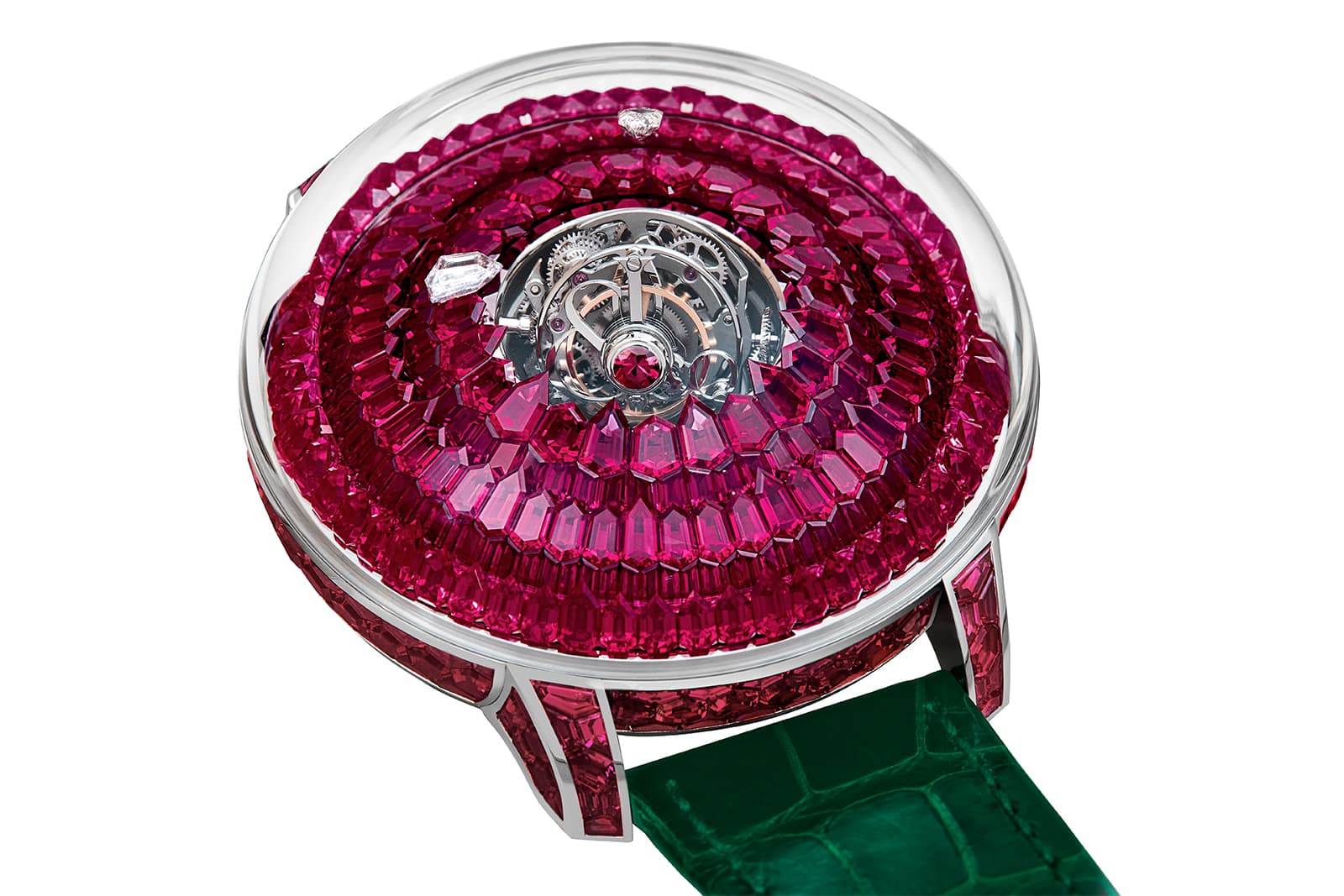  Jacob & Co The Mystery Tourbillon Ruby with 41.51 carats of baguette-cut hexagonal diamonds