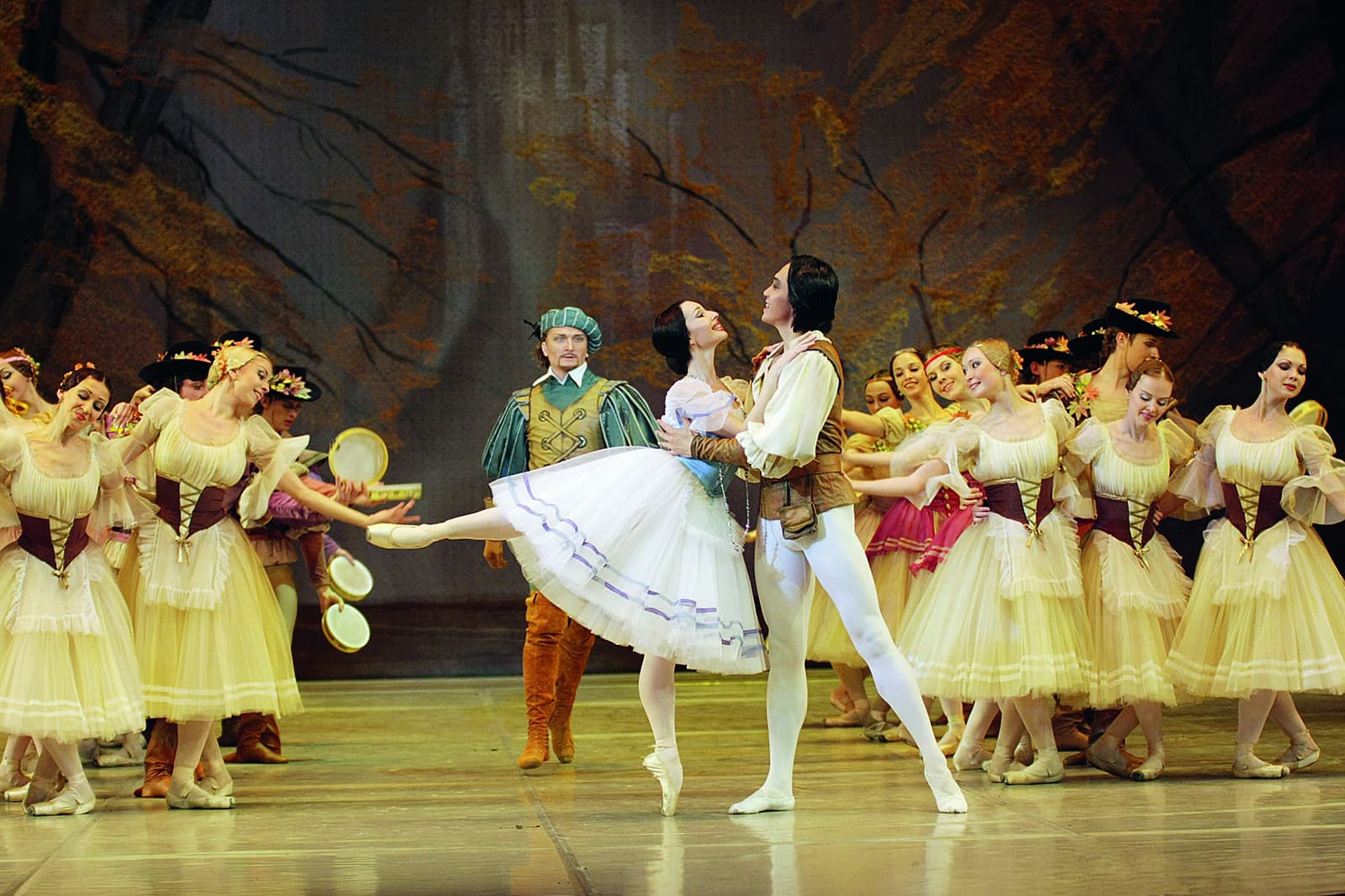 A moment captured during the ballet Giselle