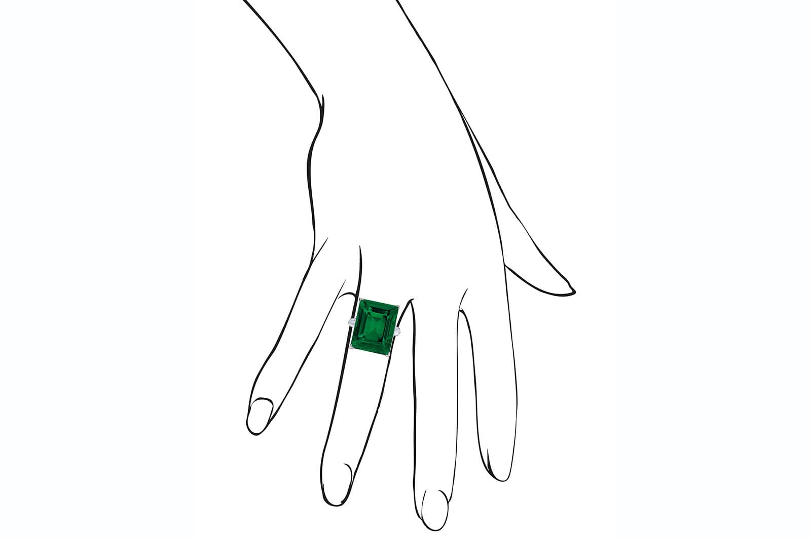  An octagonal step-cut emerald ring of 29.54 carats, sold by Christie's in 2020