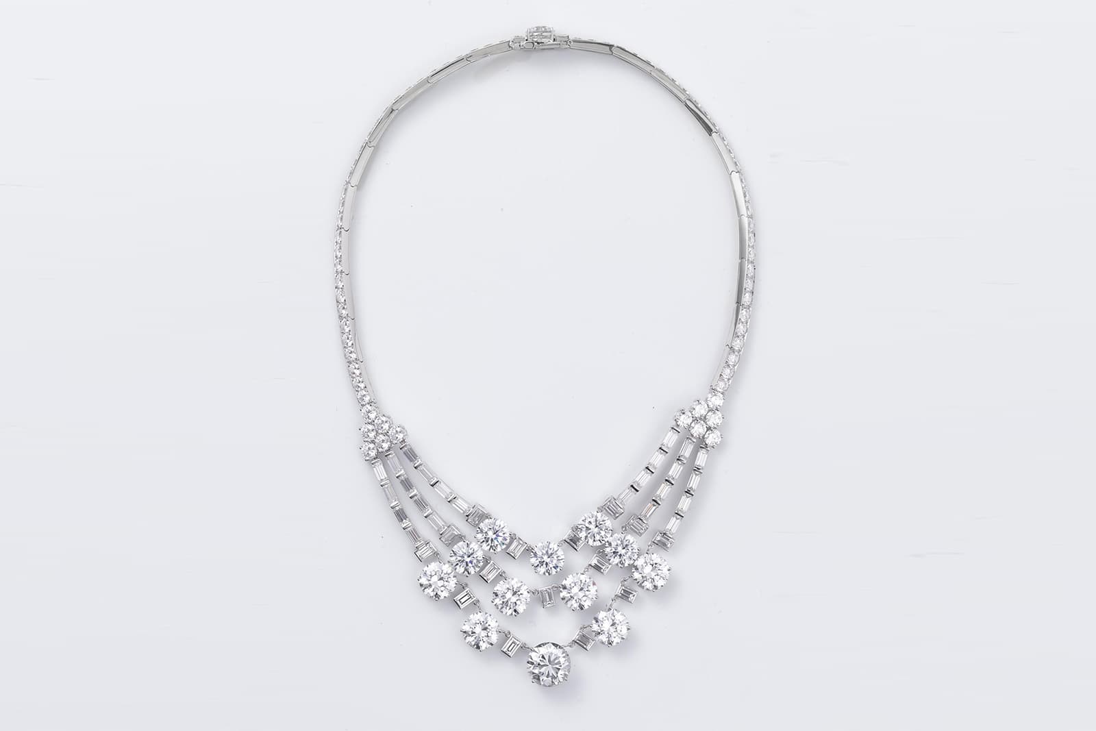 cartier big diamond necklace