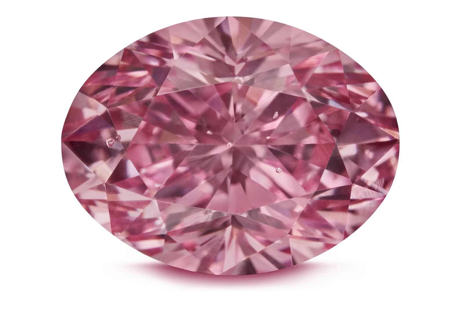  An oval shaped pink diamond from the Argyle Diamond Mine