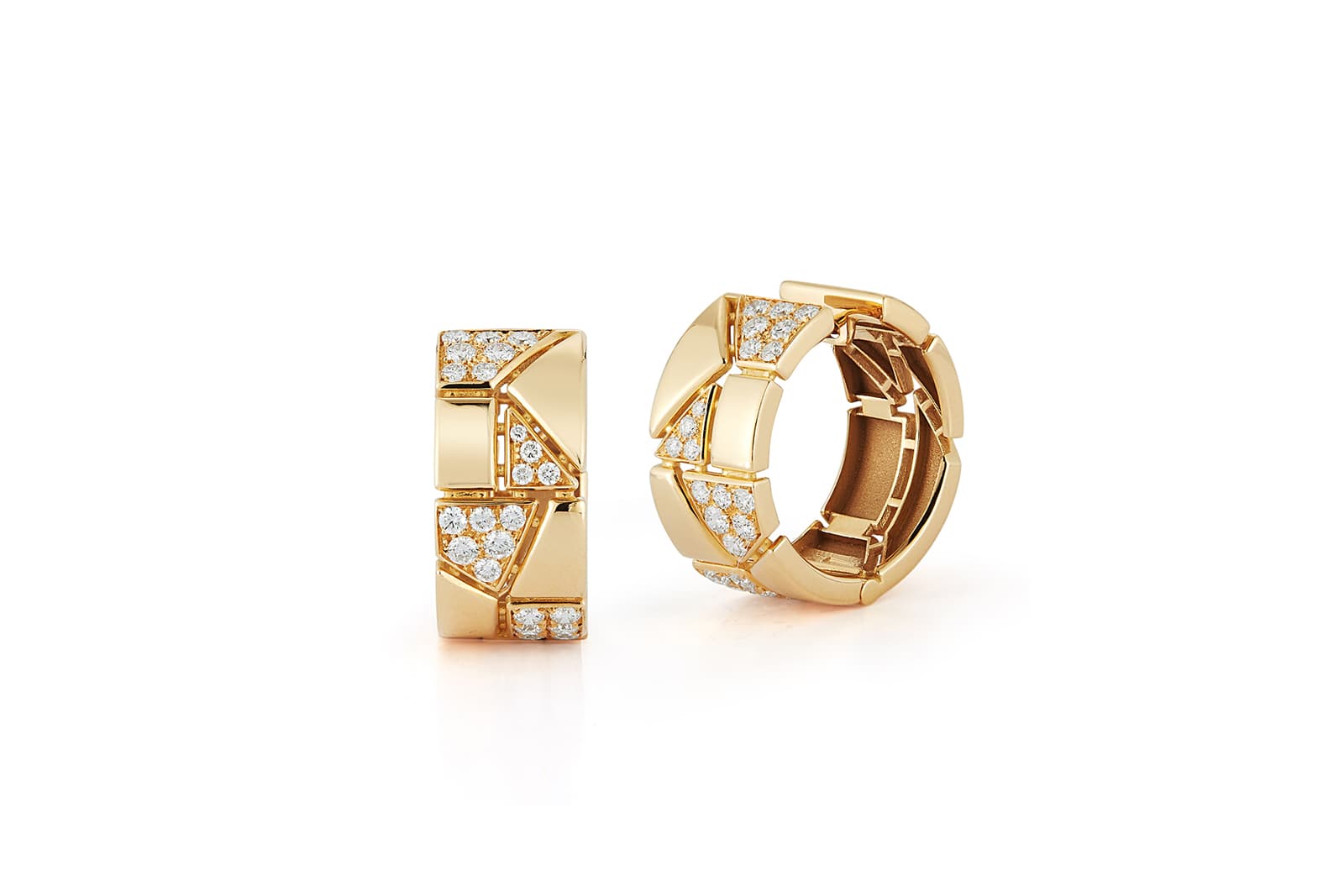 Miseno Baia earrings in yellow gold and diamonds