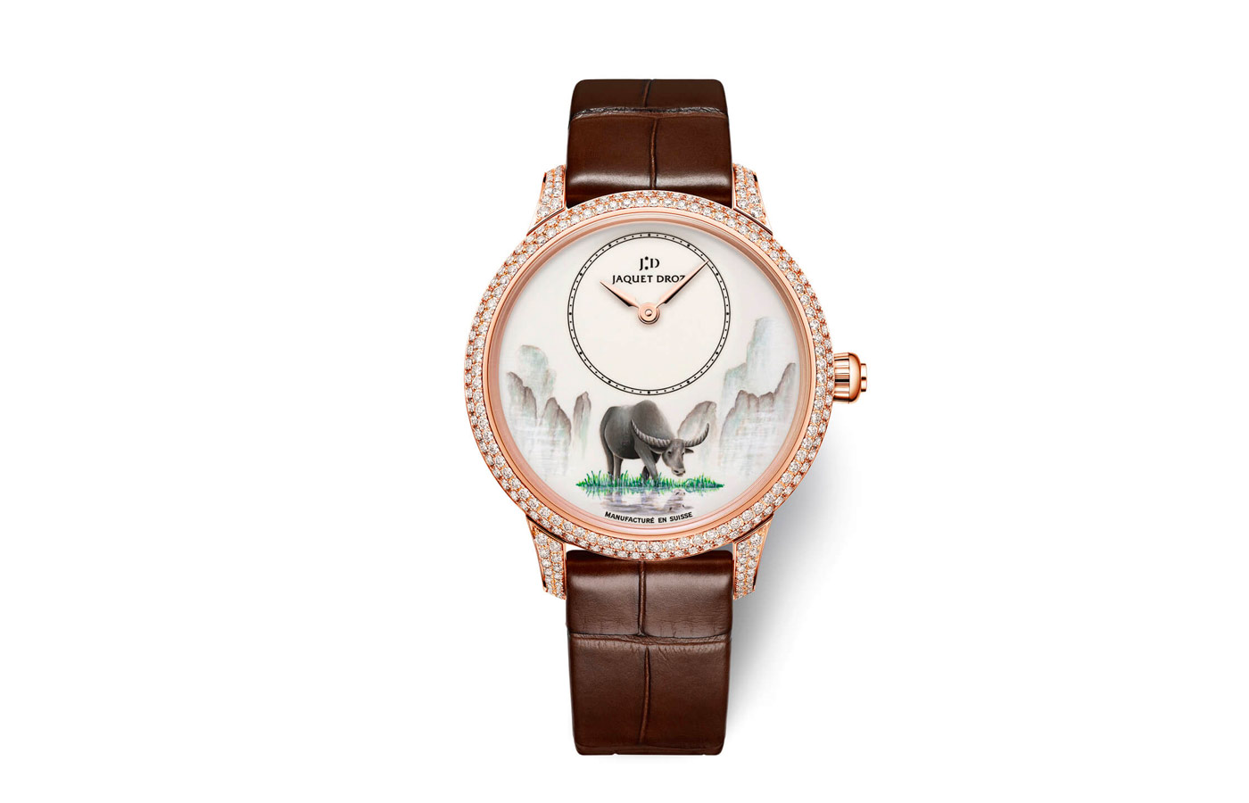  The second of four Jaquet Droz Petite Heure Minute Buffalo watches created to celebrate Chinese New Year