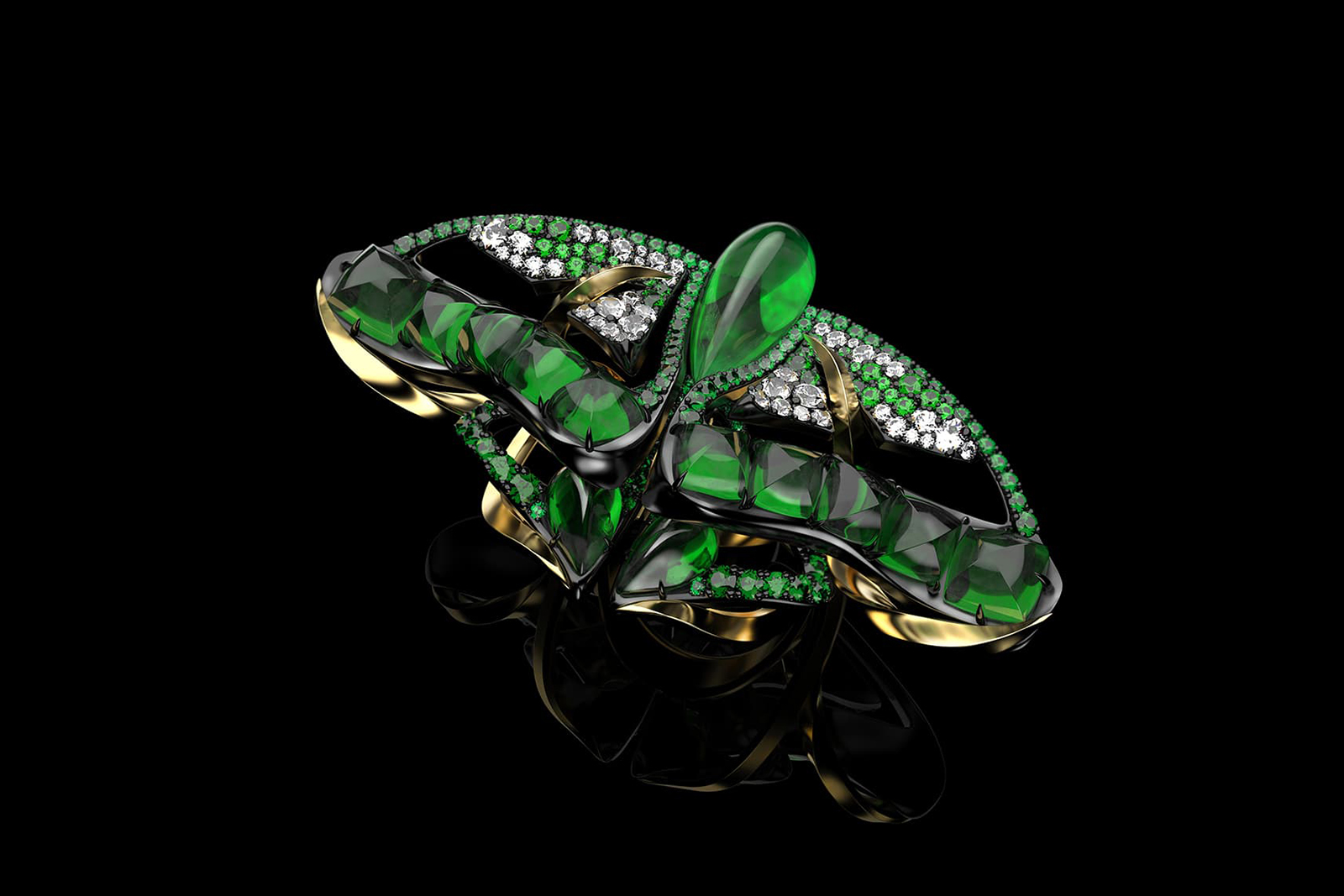 Ming Song Haute Joaillerie La Proie du Serpent ring, designed by Dennis Song