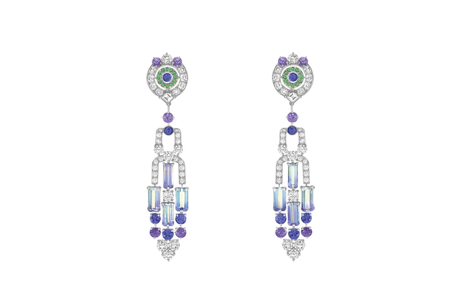   Van Cleef & Arpels Ultraviolet earrings from the Sous les Étoiles High Jewellery collection  