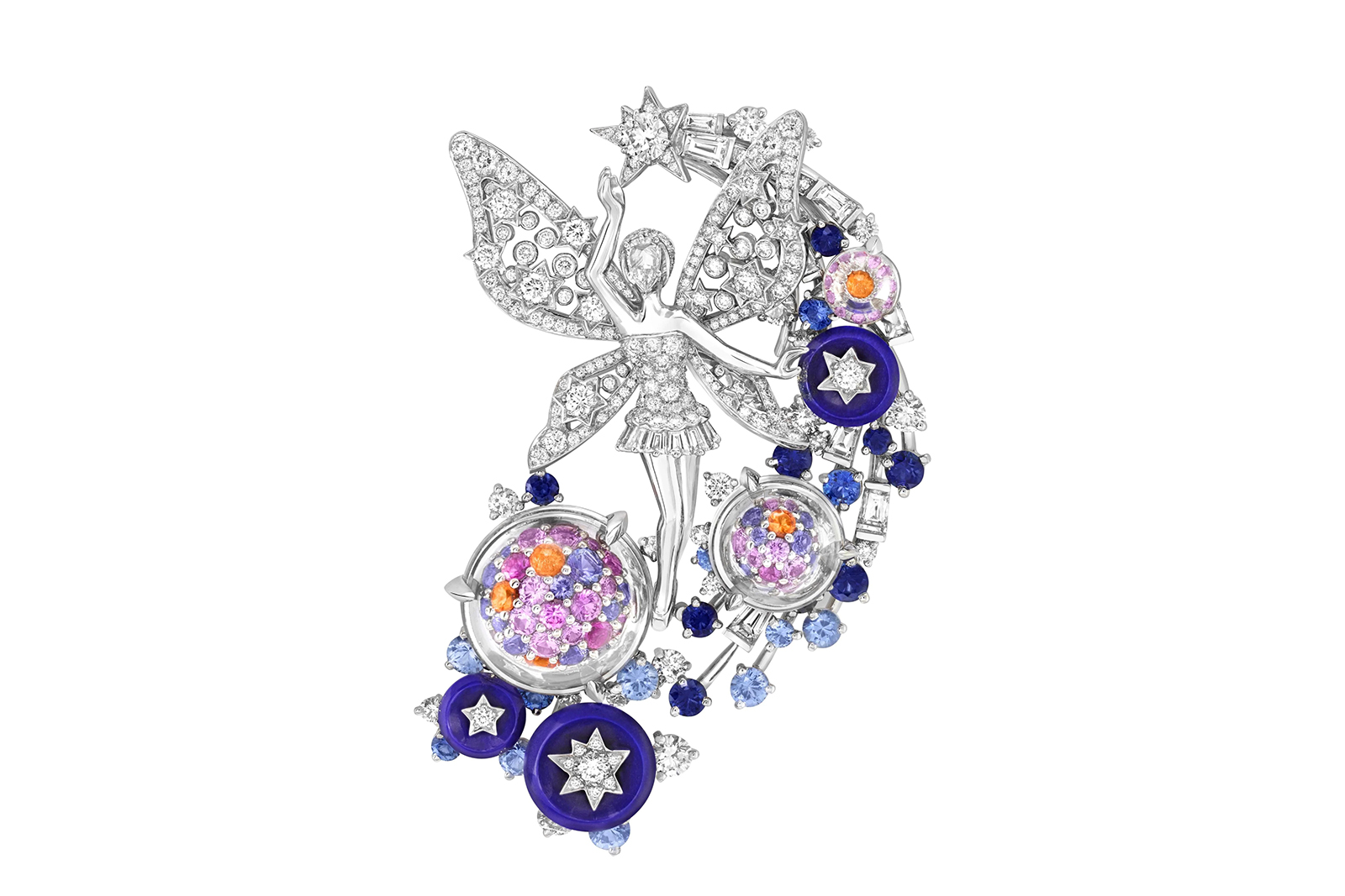  Van Cleef & Arpels Fee des Astres clip brooch from the celestial inspired Sous les Étoiles High Jewellery collection