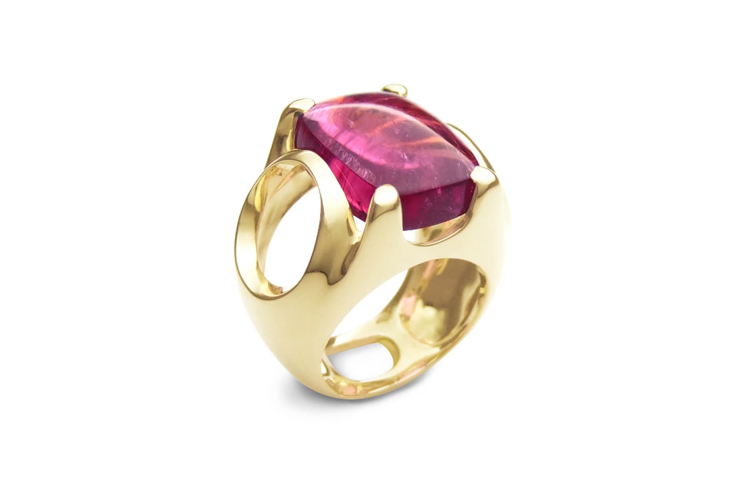 Amélie Viaene Ginza ring with tourmaline in yellow gold 