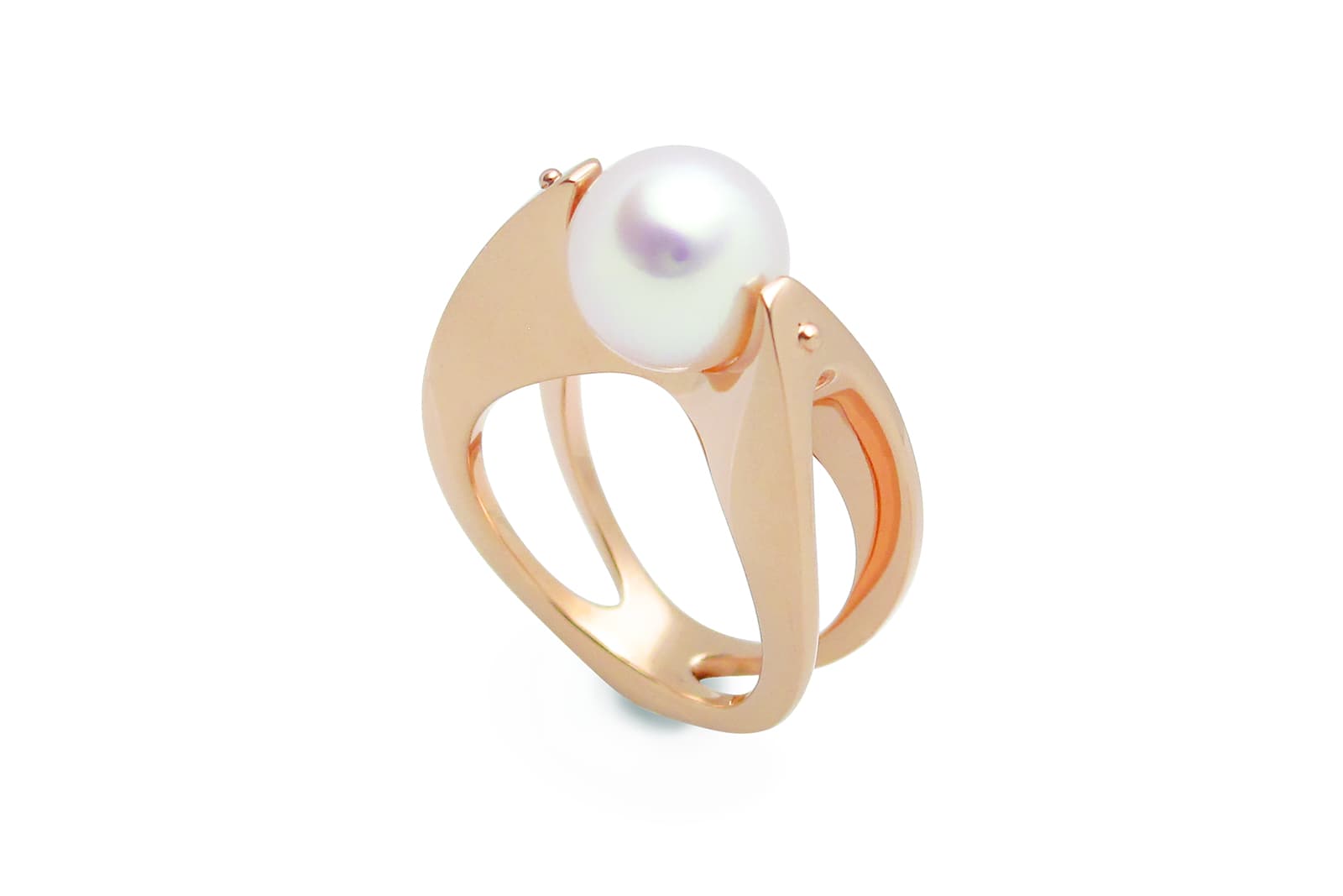  Amélie Viaene Mandala ring with an Akoya pearl in rose gold 