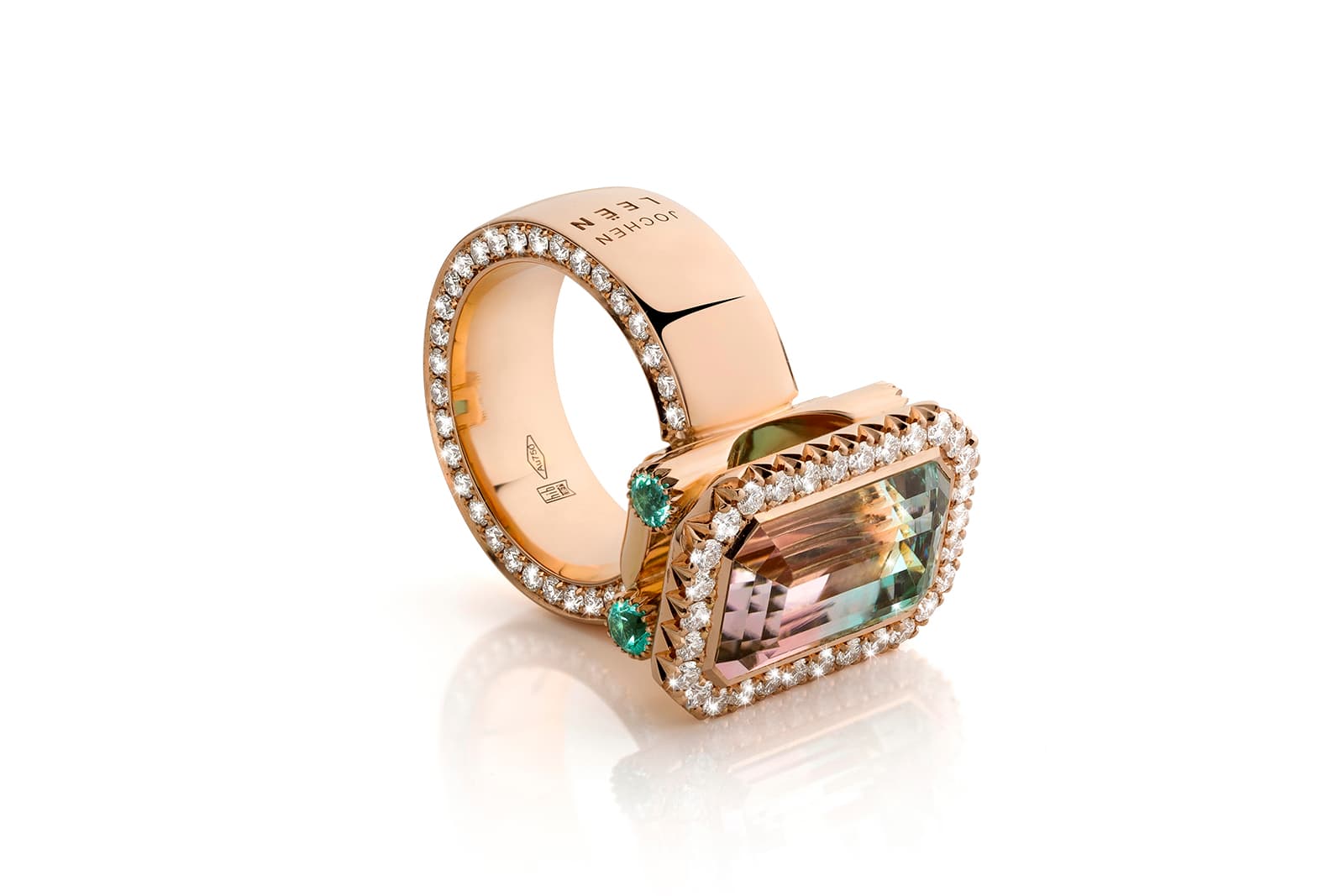  Jochen Leën Mura Masa ring with watermelon tourmaline 