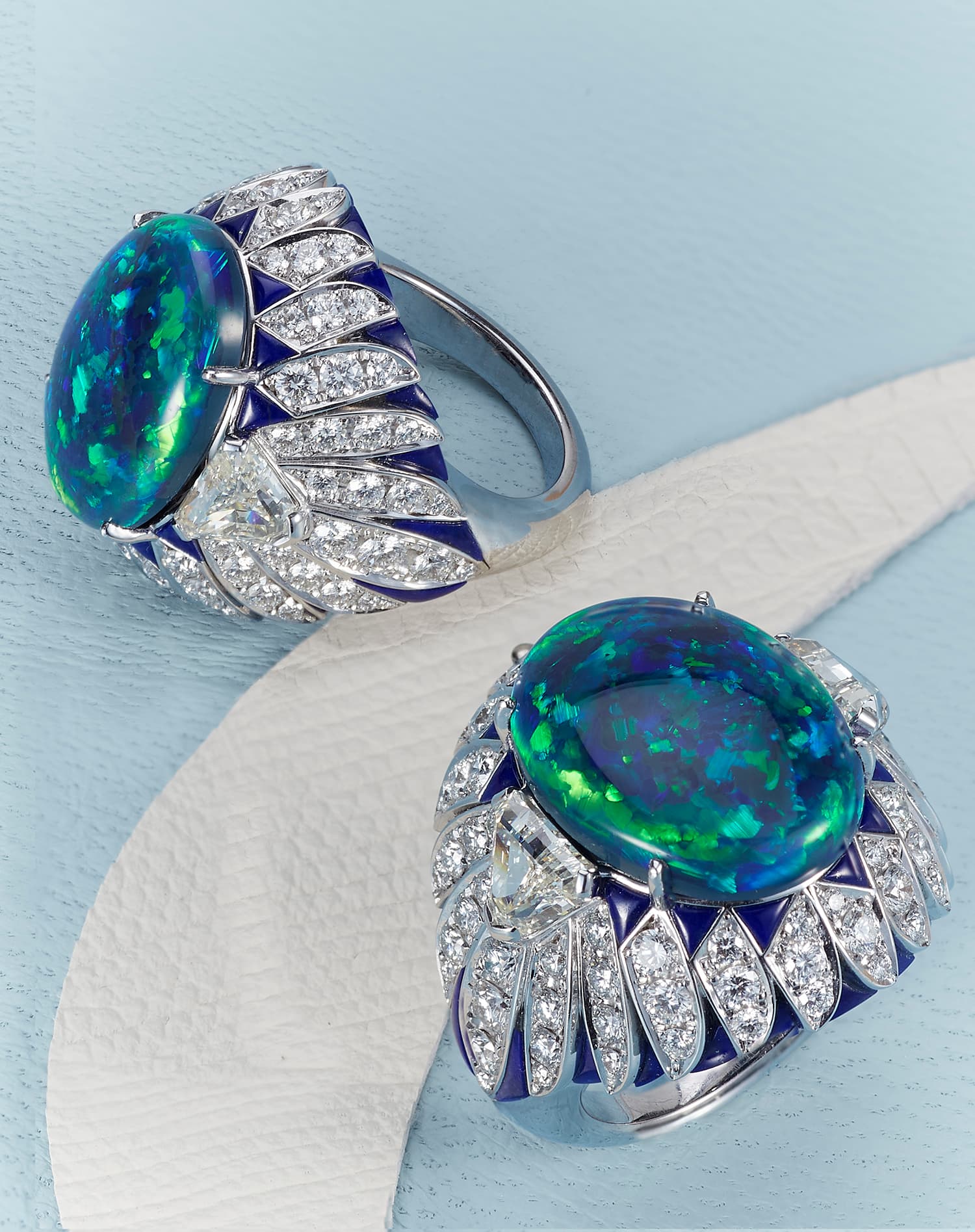 David Morris Aura ring from the Renaissance High Jewellery collection with a 10ct Australian black opal