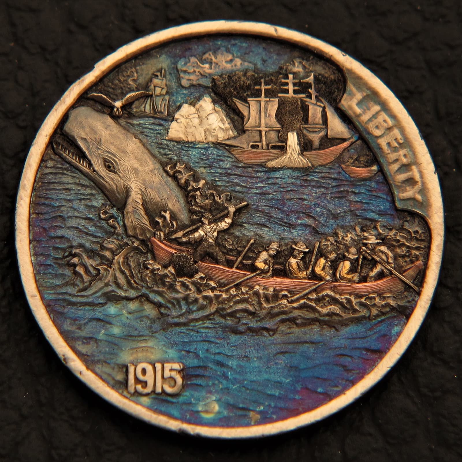  Joshua Ranger Moby Dick inspired coin engraving 