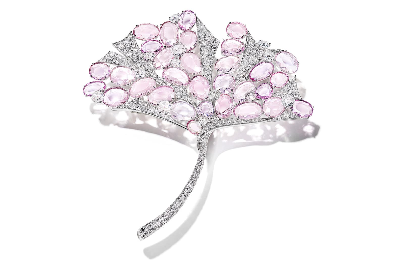 Feng J Pink Gingko Lead brooch 