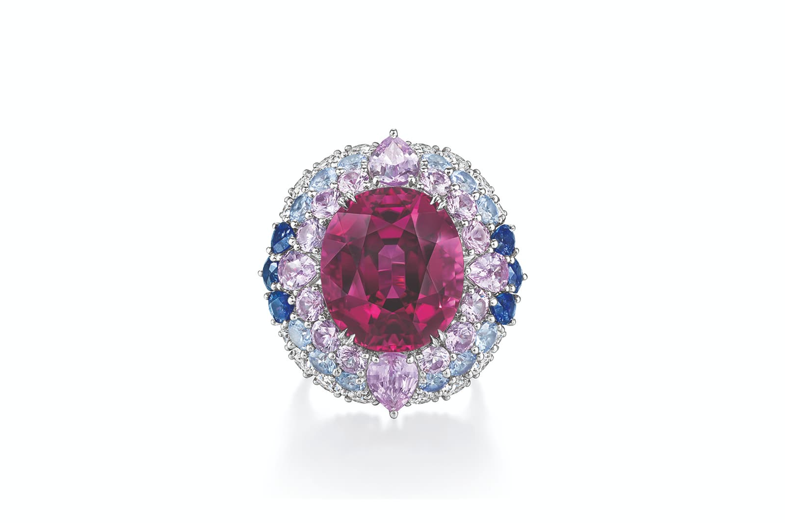  Harry Winston Candy gemstone ring worn by Salma Hayek at the Golden Globe Awards 2021