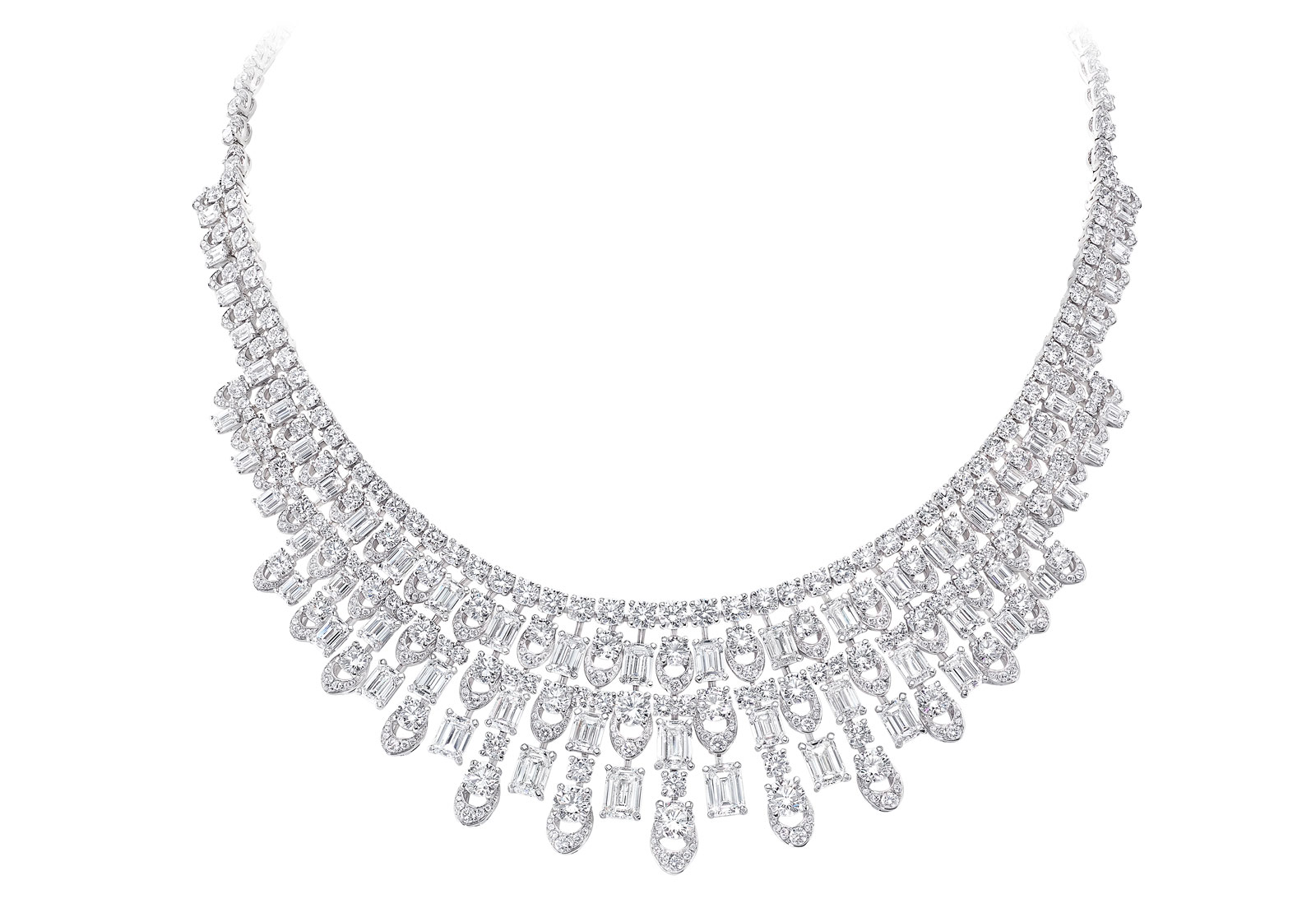 A diamond necklace from the Graff Tribal High Jewellery Collection