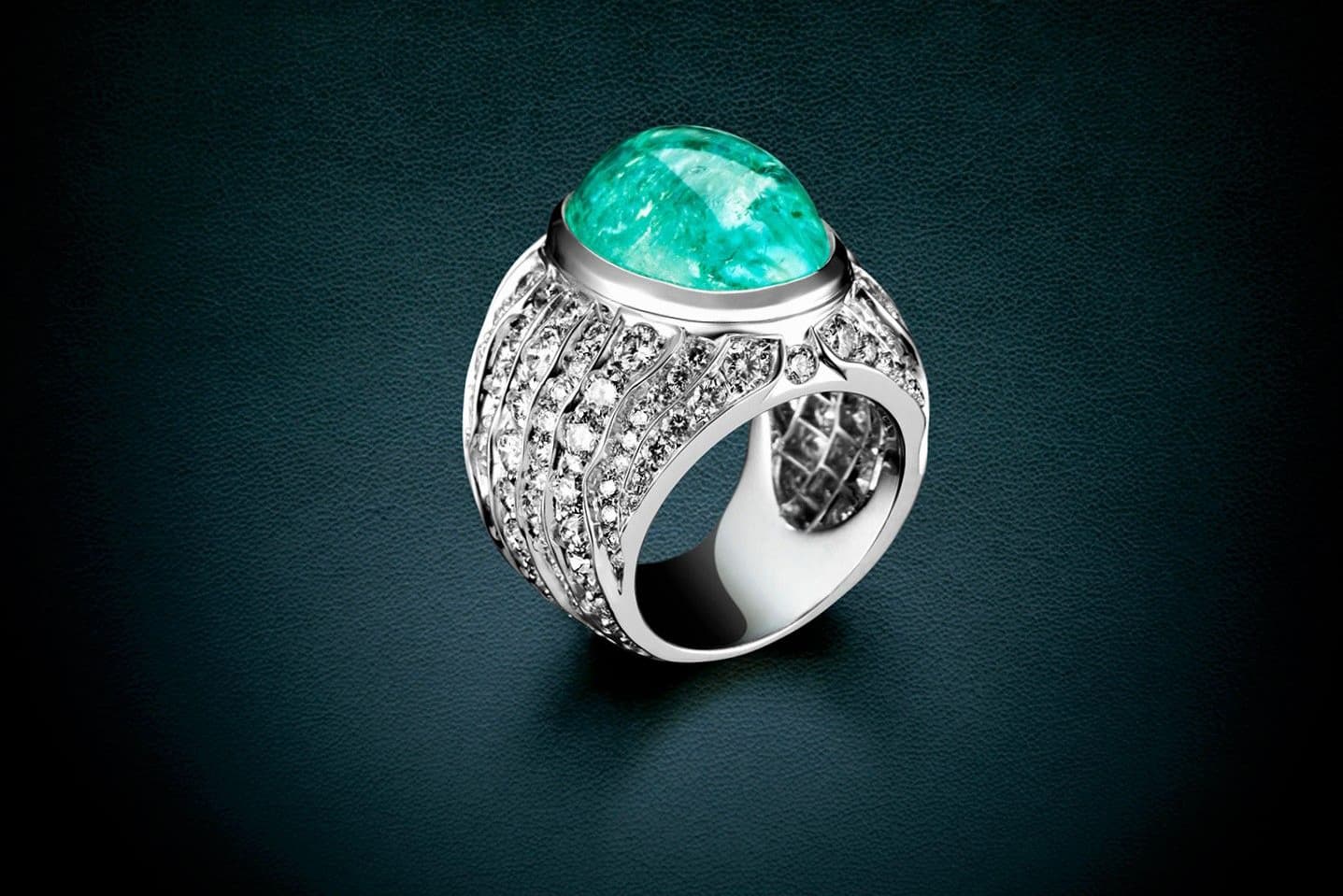  Brigitte Ermel Ocean ring with Paraiba tourmaline and diamonds