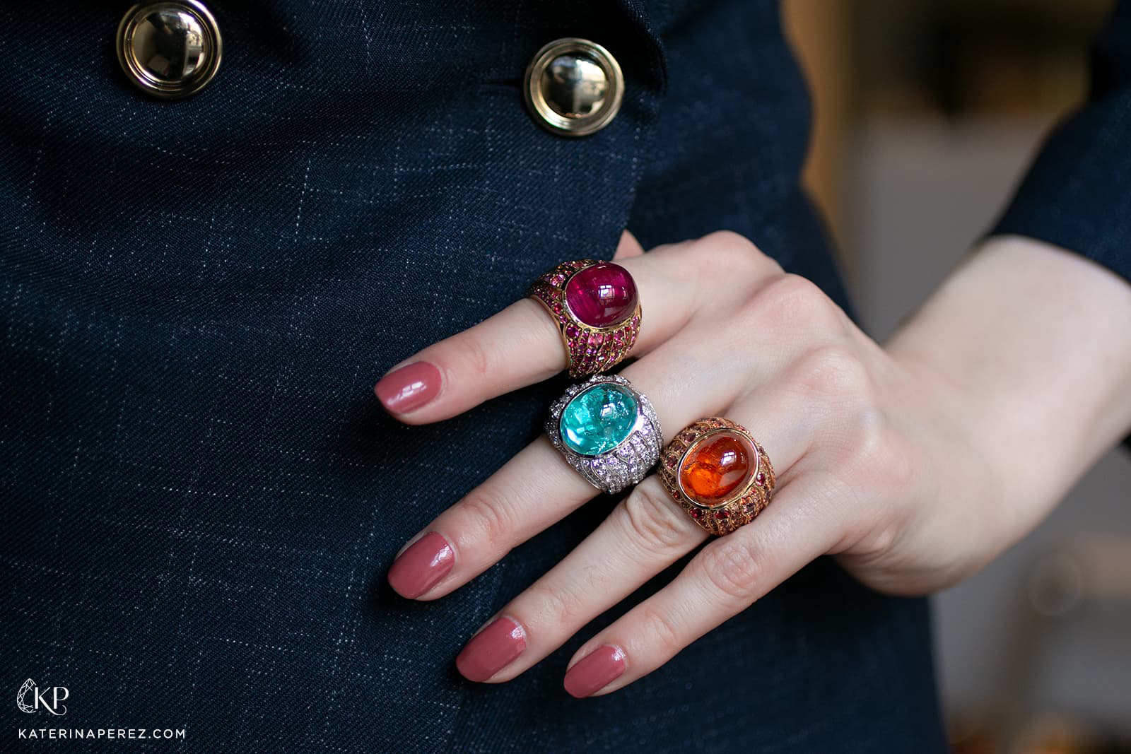  Brigitte Ermel Ocean cocktail rings