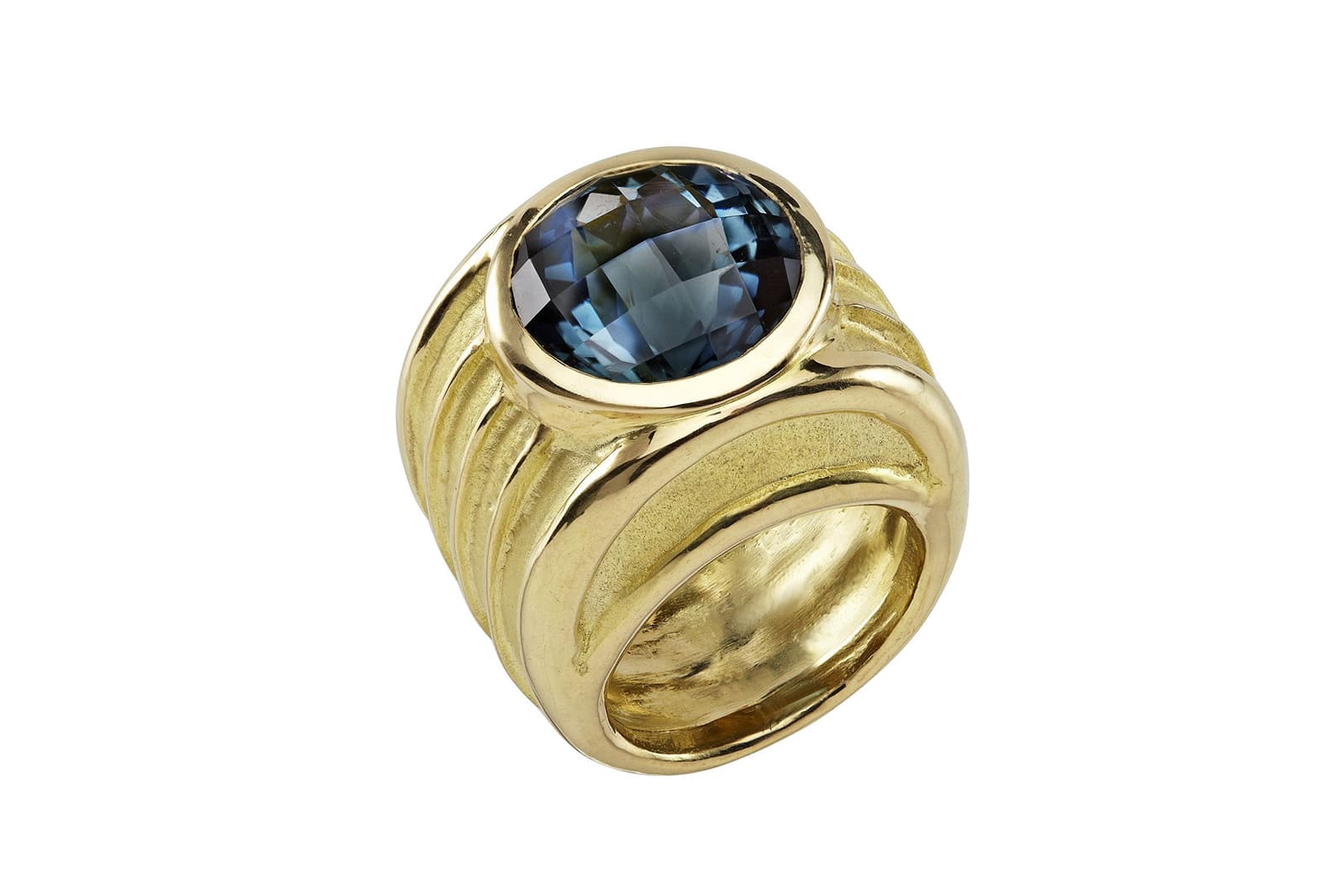 Hélène Courtaigne cocktail ring with indigolite