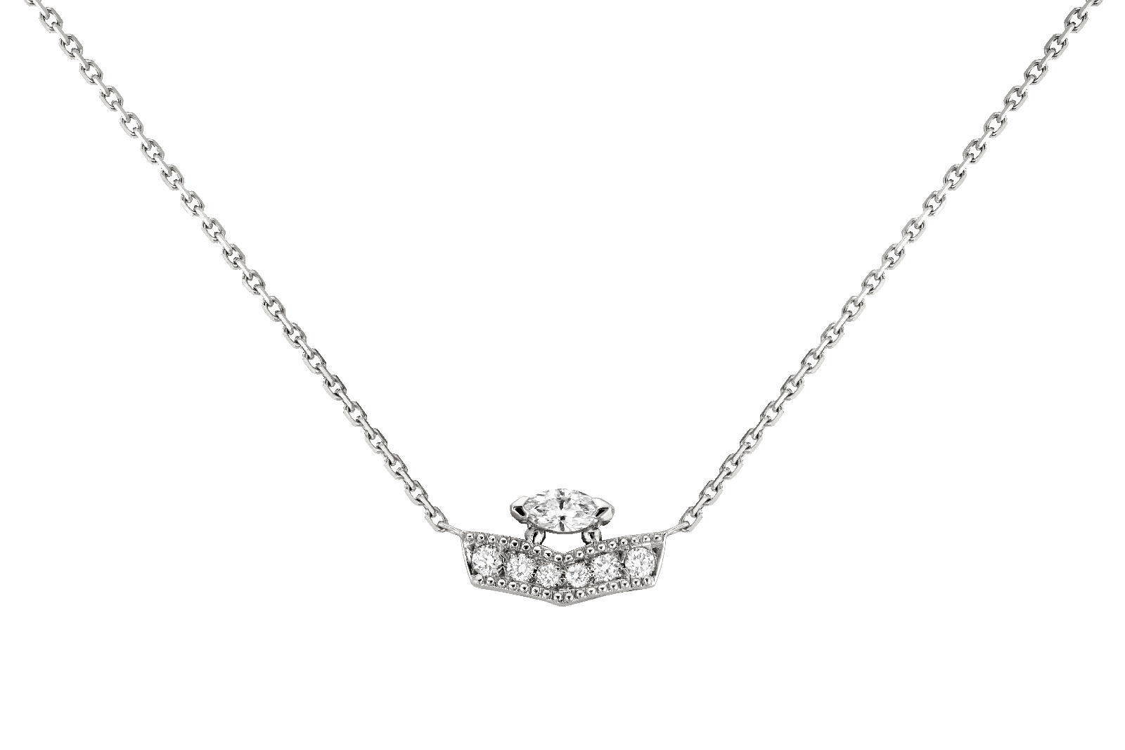  Maison Veyret Precious Sari pendant in white gold and diamonds