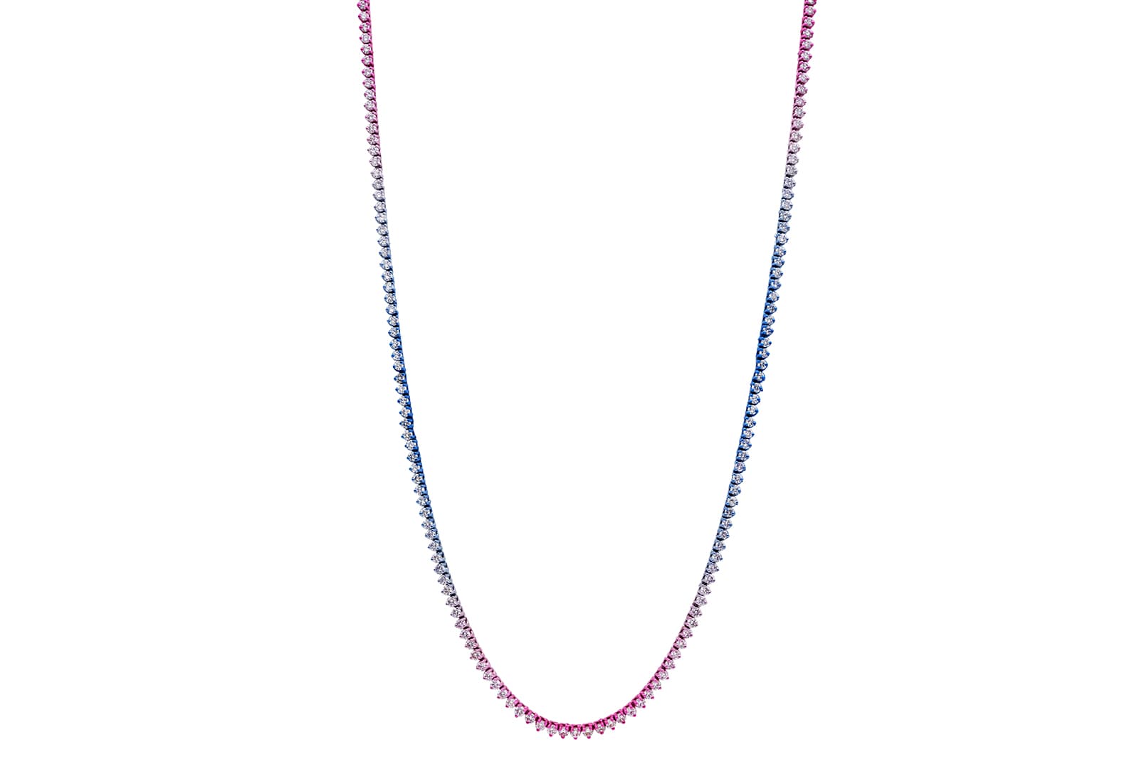  Ruchi New York Aurora Nights Arc Grande necklace with 13.38 carats of diamonds in gold and tinted rhodium