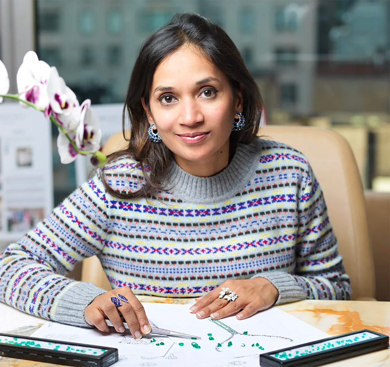 Ruchi Kotahwala, the founder and designer behind Ruchi New York