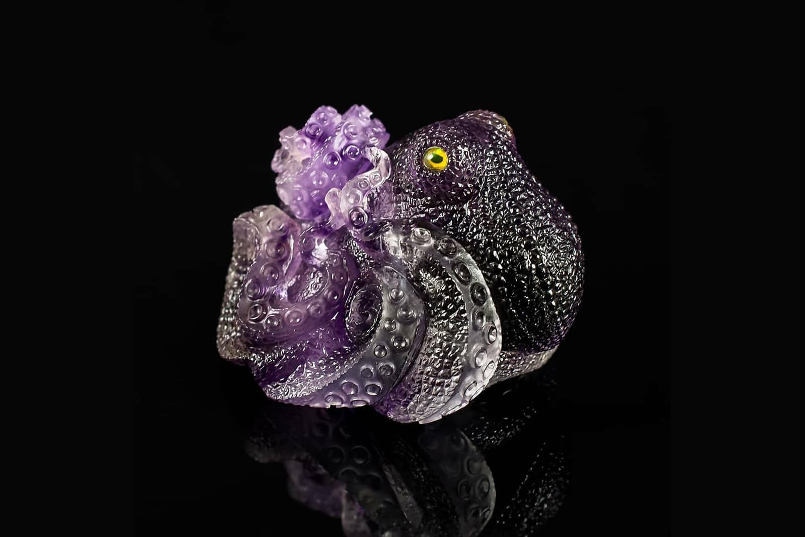  An amethyst and opal octopus by Denis Bogomazov 