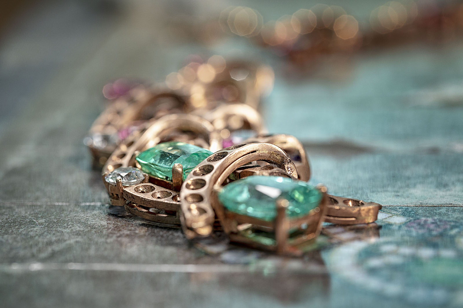  The process of crafting a Paraiba tourmaline necklace in the new Bulgari Colour Journeys High Jewellery capsule collection